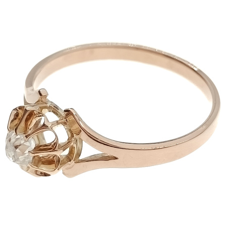 Кольцо из золота 585 пробы с бриллиантом