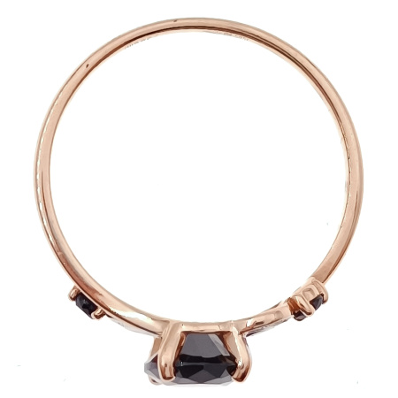 Кольцо из золота 585 пробы с бриллиантами и шпинелем