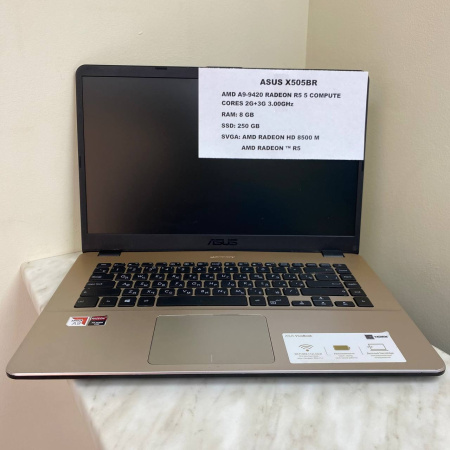Ноутбук Asus X505BP-BR043T 15,6"/ AMD A9 9420/ 8 гб/ SSD 256 гб/ Radeon R5 M420 2 гб