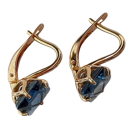 Серьги из золота 585 пробы с топазом