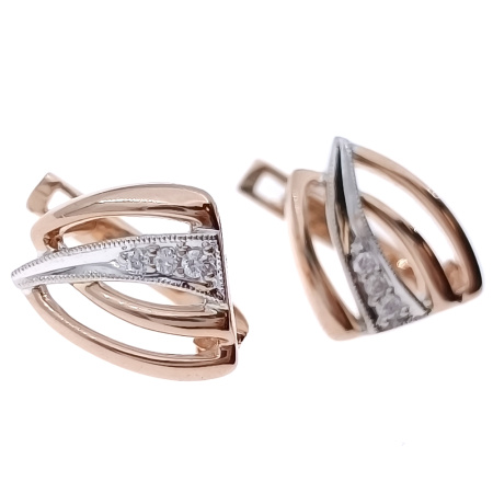 Серьги из золота 585 пробы с бриллиантами