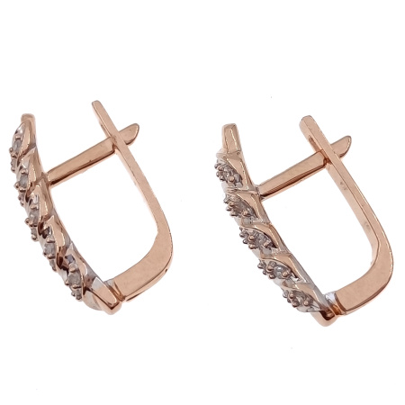 Серьги из золота 585 пробы с бриллиантами