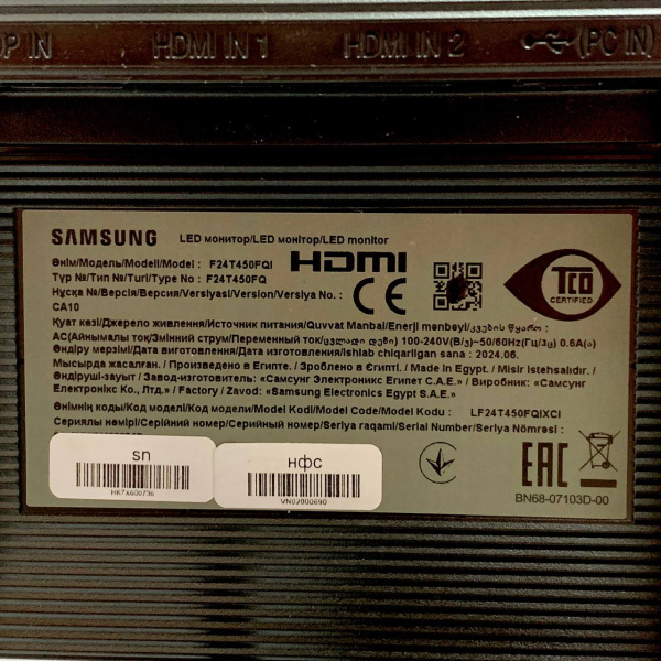 Монитор SAMSUNG LF24 lf24t450fqixci 24,0" 75 гц