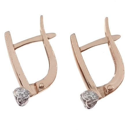 Серьги из золота 585 пробы с бриллиантами