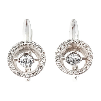 Серьги из золота 585 пробы с фианитом