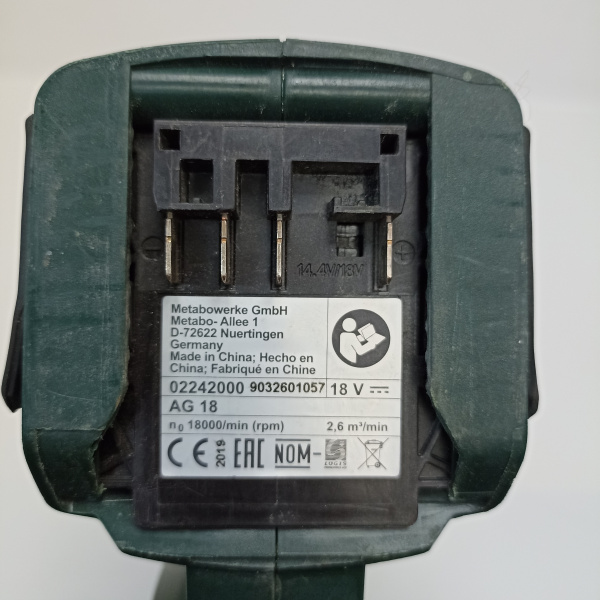 Metabo аккумуляторный воздуходув (ag 18)