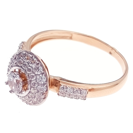 Кольцо из золота 585 пробы с фианитом