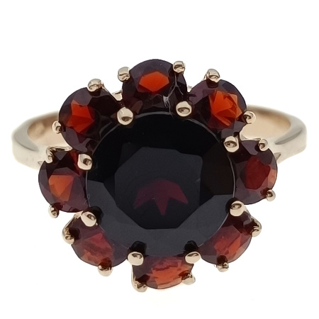 Кольцо из золота 585 пробы с гранатом