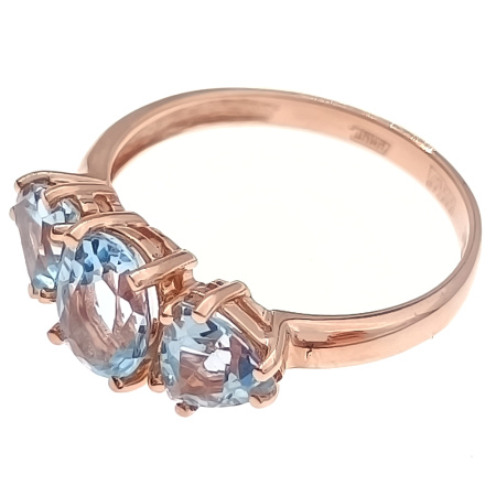 Кольцо из золота 585 пробы с топазом