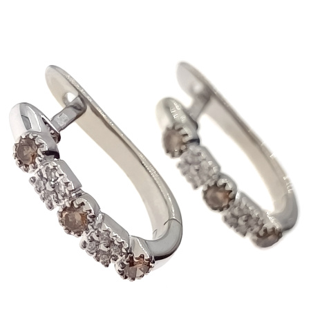 Серьги из золота 585 пробы с бриллиантами