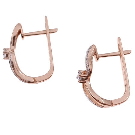 Серьги из золота 585 пробы с бриллиантами