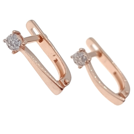 Серьги из золота 585 пробы с бриллиантами