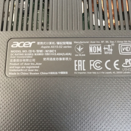 Ноутбук Acer Aspire A515-52-34 15,6"/ Core i3-8145U/ 4 Гб/ 1 Тб/ UHD Graphics 620