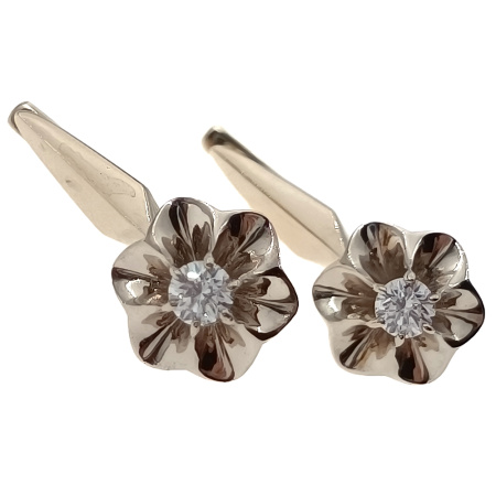 Серьги из золота 585 пробы с бриллиантами