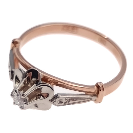 Кольцо из золота 585 пробы с бриллиантом