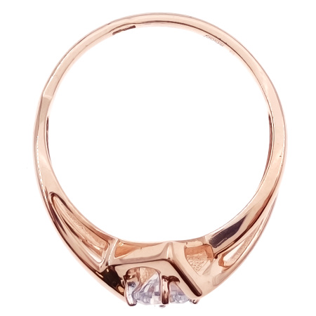 Кольцо из золота 585 пробы с фианитом