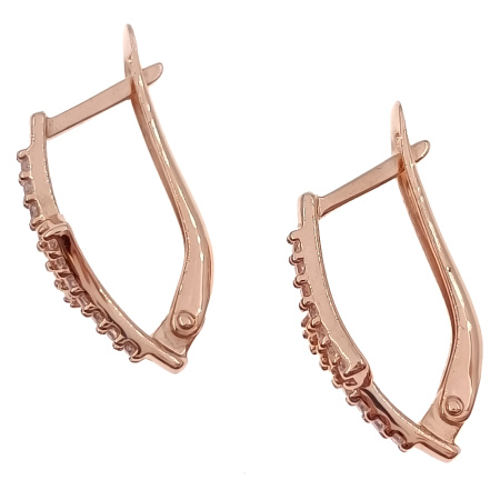 Серьги из золота 585 пробы с фианитом