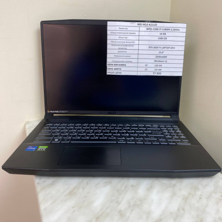 Ноутбук MSI Creator M16 A11UD-1014RU 16"/ Intel Core i7 11800h/ 16 гб/ SSD 1 тб/ Geforce RTX 3050 TI 4 гб