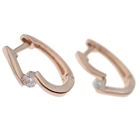 Серьги из золота 585 пробы с бриллиантами