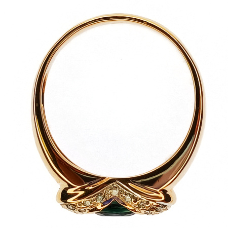 Кольцо из золота 585 пробы с бриллиантами и сапфиром