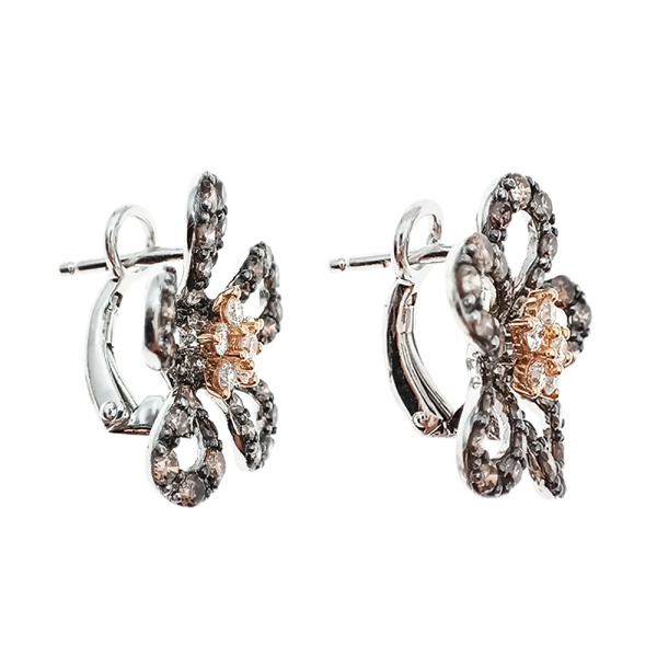 Серьги из золота 585 пробы с бриллиантами