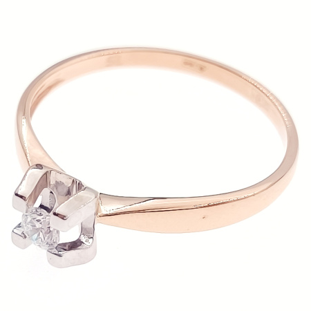 Кольцо из золота 585 пробы с бриллиантом