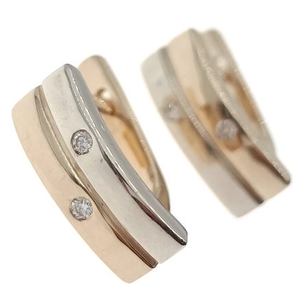 Серьги из золота 585 пробы с бриллиантами