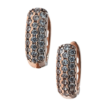 Серьги из золота 585 пробы с фианитом