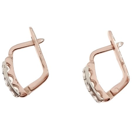 Серьги из золота 585 пробы с фианитом