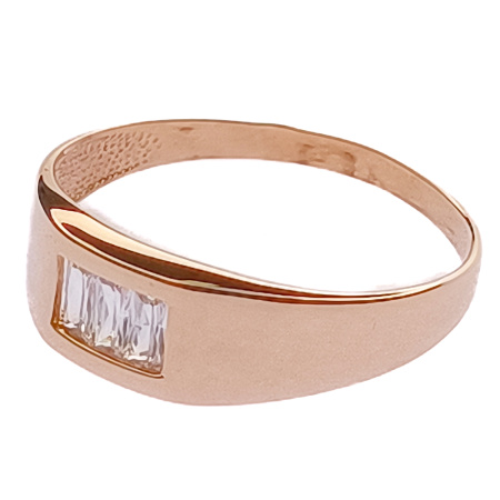 Кольцо из золота 585 пробы с фианитом