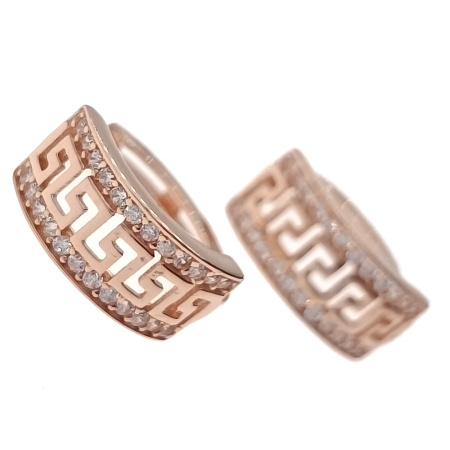 Серьги из золота 585 пробы с фианитом