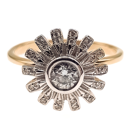 Кольцо из золота 585 пробы с бриллиантами