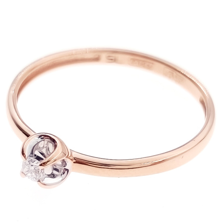 Кольцо из золота 585 пробы с бриллиантом