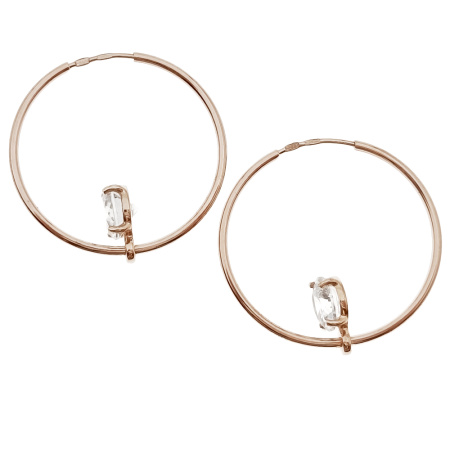 Серьги из золота 585 пробы с фианитом