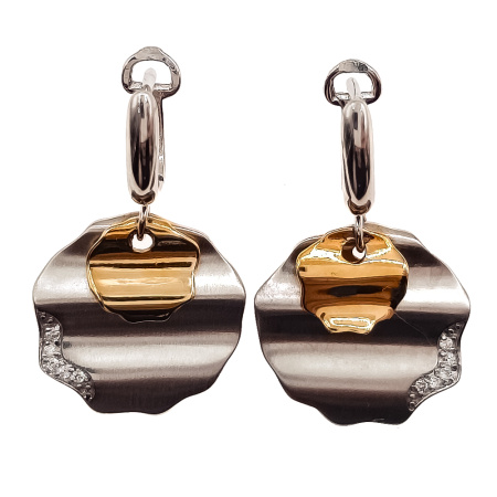 Серьги из золота 585 пробы с фианитом