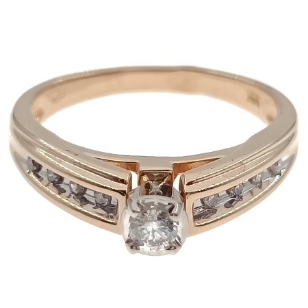 Кольцо из золота 585 пробы с бриллиантами