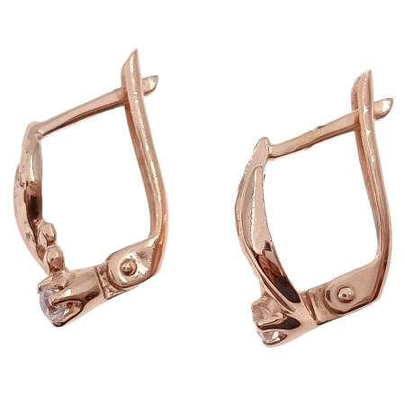 Серьги из золота 585 пробы с фианитом