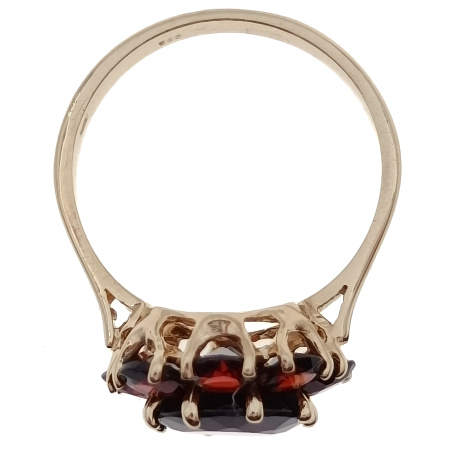 Кольцо из золота 585 пробы с гранатом