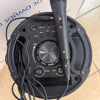 Портативная колонка BT SPEAKER ZQS-6201 Bluetooth, с микрофоном, радио, MP3, пультом, с подсветкой
