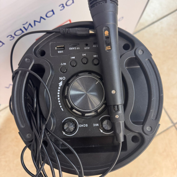 Портативная колонка BT SPEAKER ZQS-6201 Bluetooth, с микрофоном, радио, MP3, пультом, с подсветкой