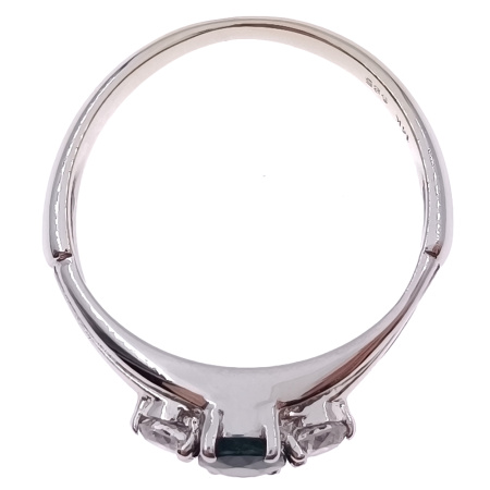 Кольцо из золота 585 пробы с бриллиантами и сапфиром