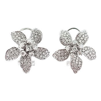 Серьги из золота 585 пробы с бриллиантами