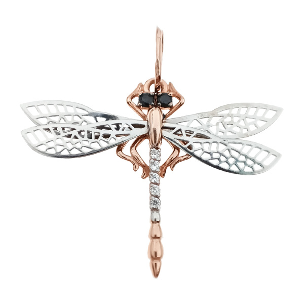 Подвеска из золота 585 пробы с фианитом