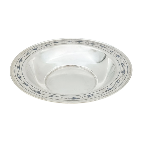 Блюдце из серебра 875 пробы