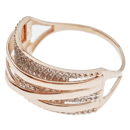 Кольцо из золота 585 пробы с фианитом