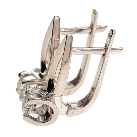 Серьги из золота 585 пробы с фианитом