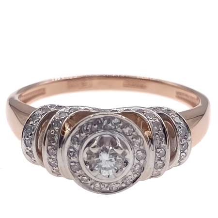 Кольцо из золота 585 пробы с бриллиантами