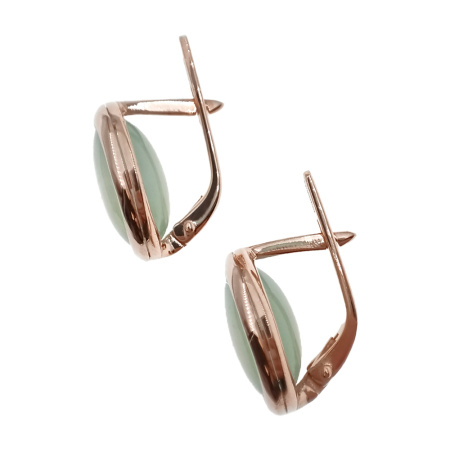 Серьги из золота 585 пробы с кварцем