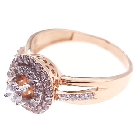 Кольцо из золота 585 пробы с фианитом