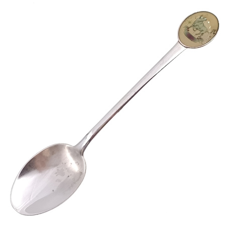 Ложка чайная из серебра 925 пробы с эмалью
